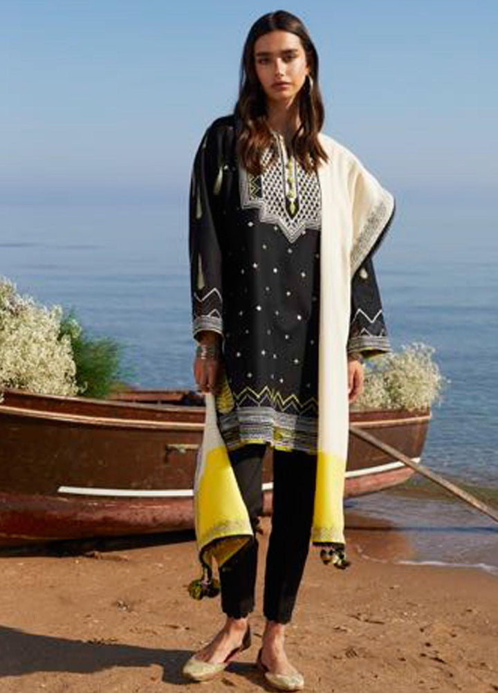 Coco By Zara Shahjahan Embroidered Lawn Suits Unstitched 3 Piece CZS21L 07A - Luxury Collection