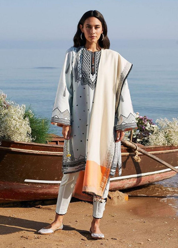 Coco By Zara Shahjahan Embroidered Lawn Suits Unstitched 3 Piece CZS21L 07B - Luxury Collection