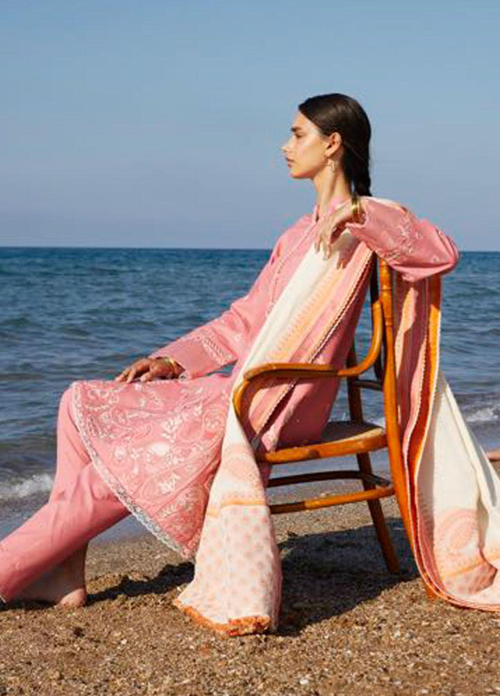 Coco By Zara Shahjahan Embroidered Lawn Suits Unstitched 3 Piece CZS21L 08B - Luxury Collection