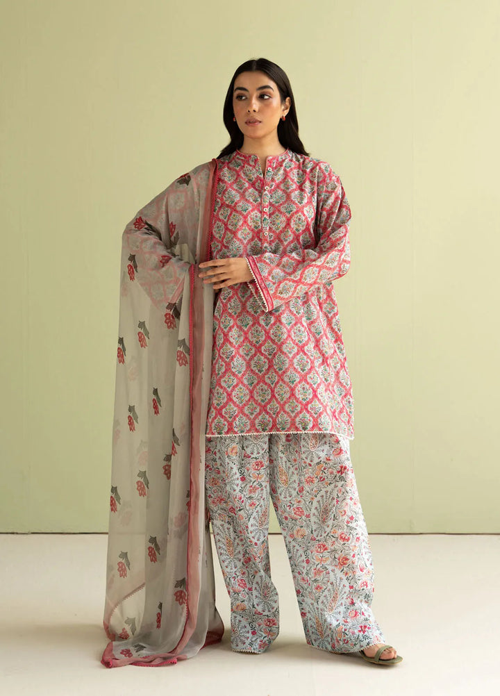 Coco by Zara Shahjahan Printed Lawn Suit Unstitched 3 Piece CZS25P D 10B-Amaya - Summer Collection