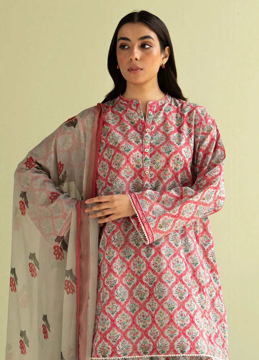 Coco by Zara Shahjahan Printed Lawn Suit Unstitched 3 Piece CZS25P D 10B-Amaya - Summer Collection