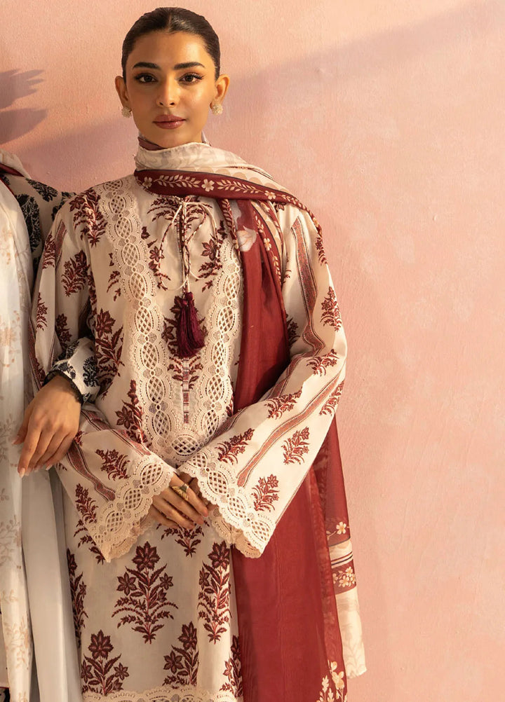 Coco by Zara Shahjahan Printed Lawn Suit Unstitched 3 Piece CZS25P D 1B-Amari - Summer Collection