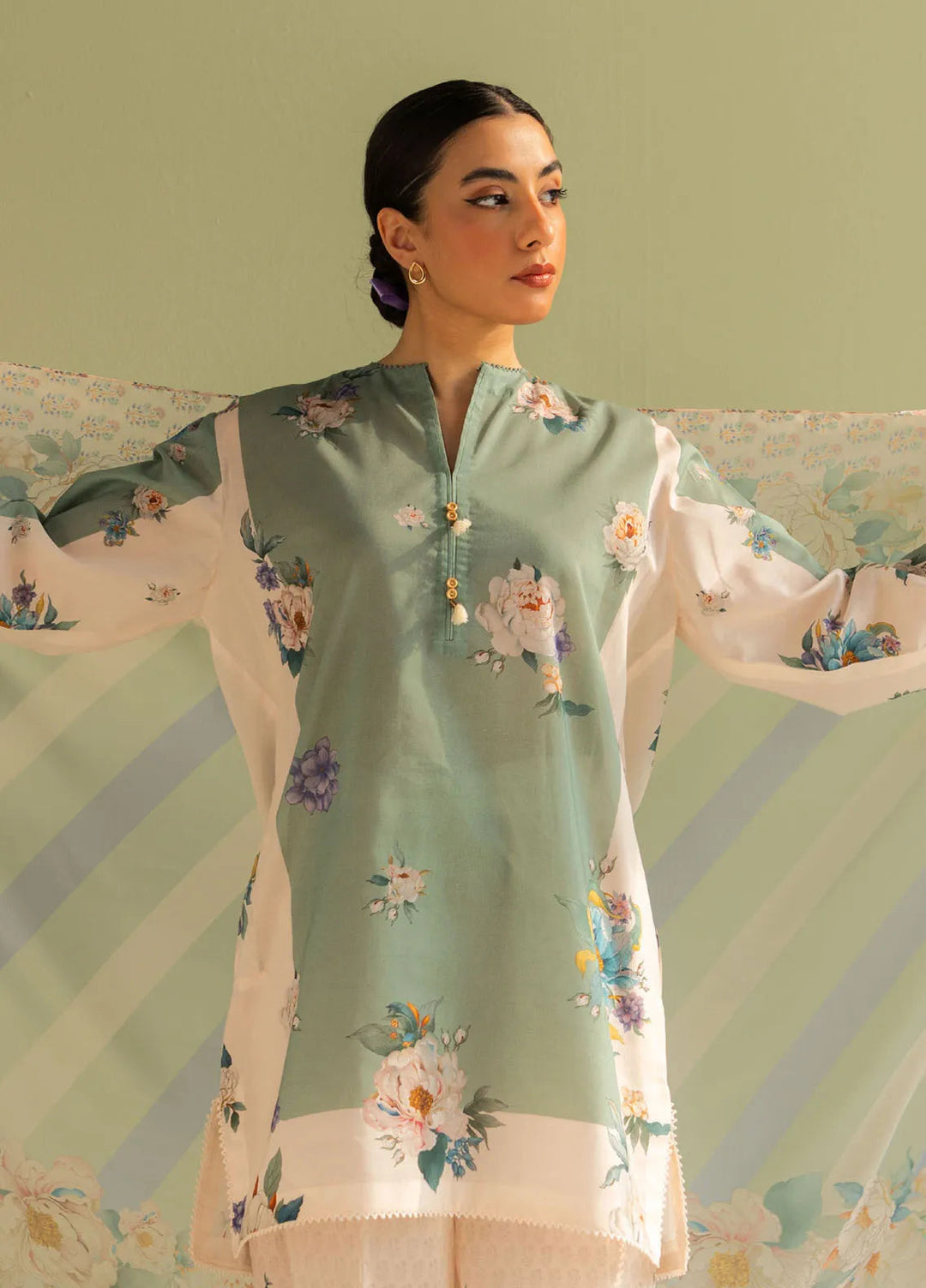 Coco by Zara Shahjahan Printed Lawn Suit Unstitched 3 Piece CZS25P D 2A-Sofia - Summer Collection