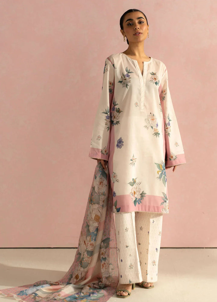 Coco by Zara Shahjahan Printed Lawn Suit Unstitched 3 Piece CZS25P D 2B-Sofia - Summer Collection