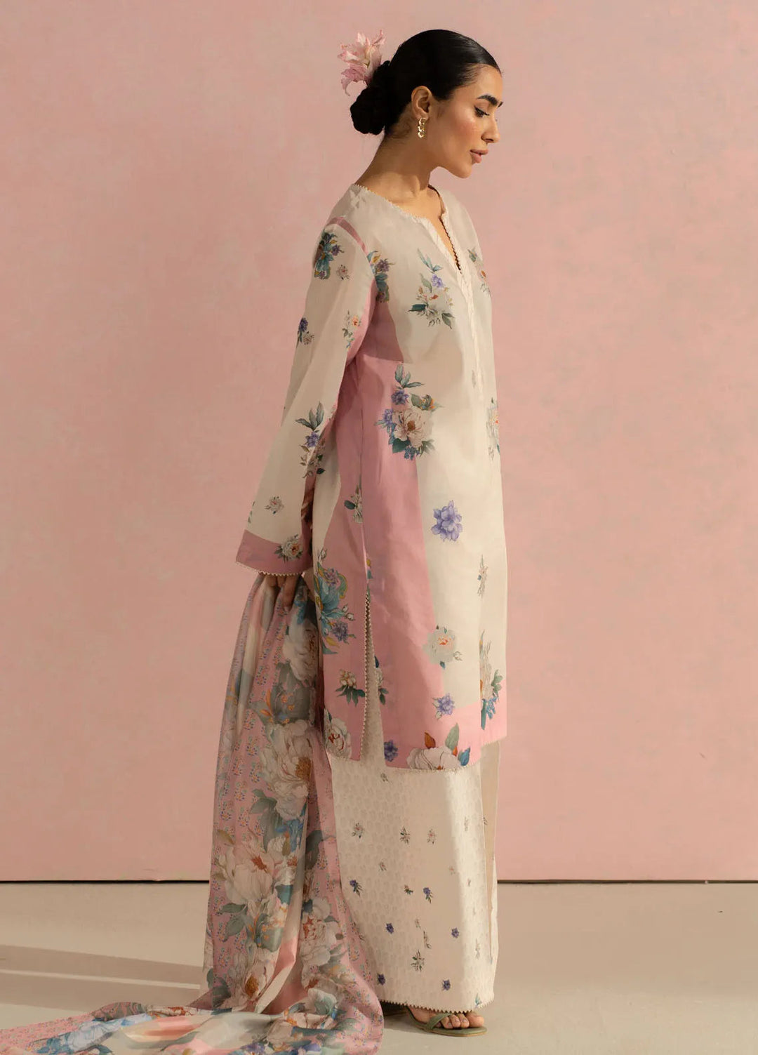 Coco by Zara Shahjahan Printed Lawn Suit Unstitched 3 Piece CZS25P D 2B-Sofia - Summer Collection