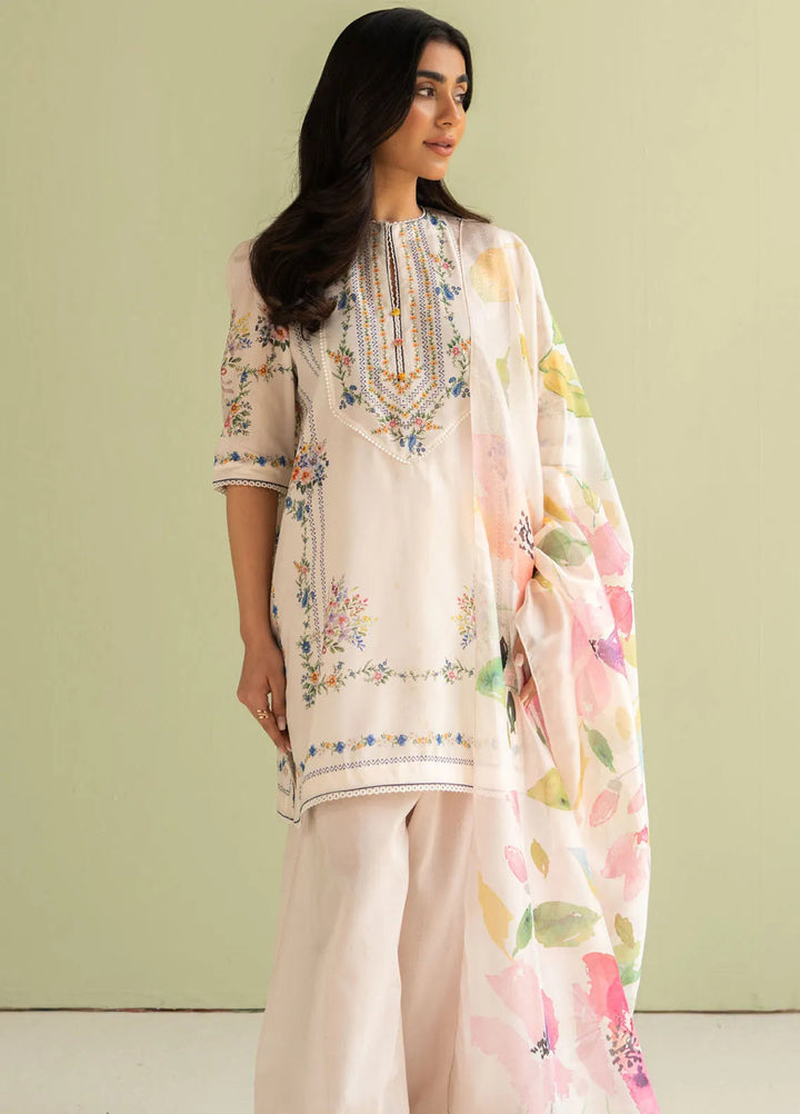 Coco by Zara Shahjahan Printed Lawn Suit Unstitched 3 Piece CZS25P D 3A-Ria - Summer Collection