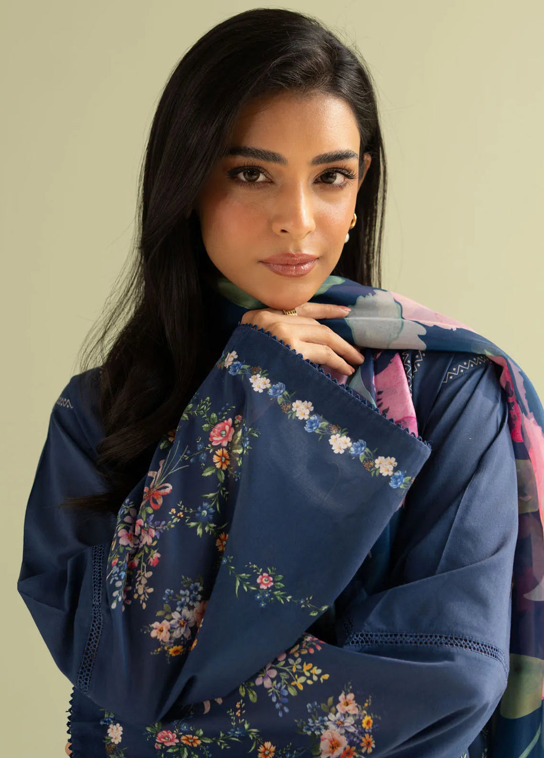 Coco by Zara Shahjahan Printed Lawn Suit Unstitched 3 Piece CZS25P D 3B-Ria - Summer Collection