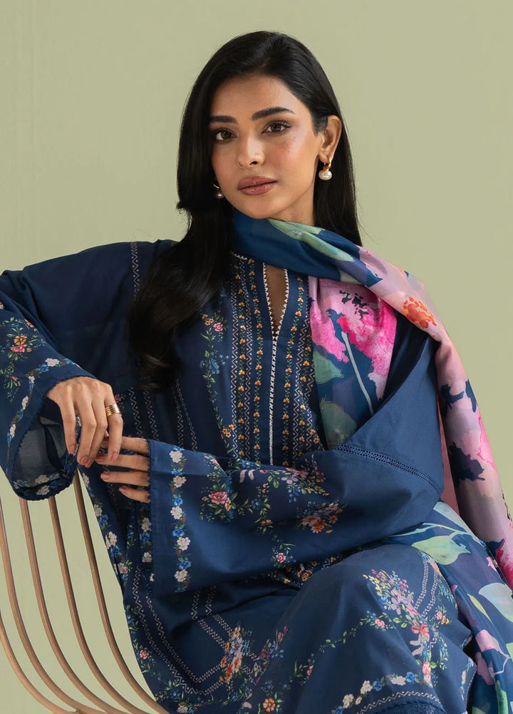 Coco by Zara Shahjahan Printed Lawn Suit Unstitched 3 Piece CZS25P D 3B-Ria - Summer Collection