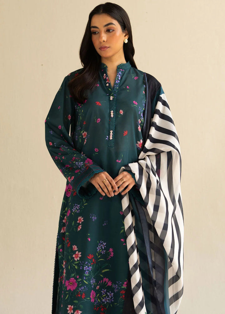 Coco by Zara Shahjahan Printed Lawn Suit Unstitched 3 Piece CZS25P D 4A-Reena - Summer Collection