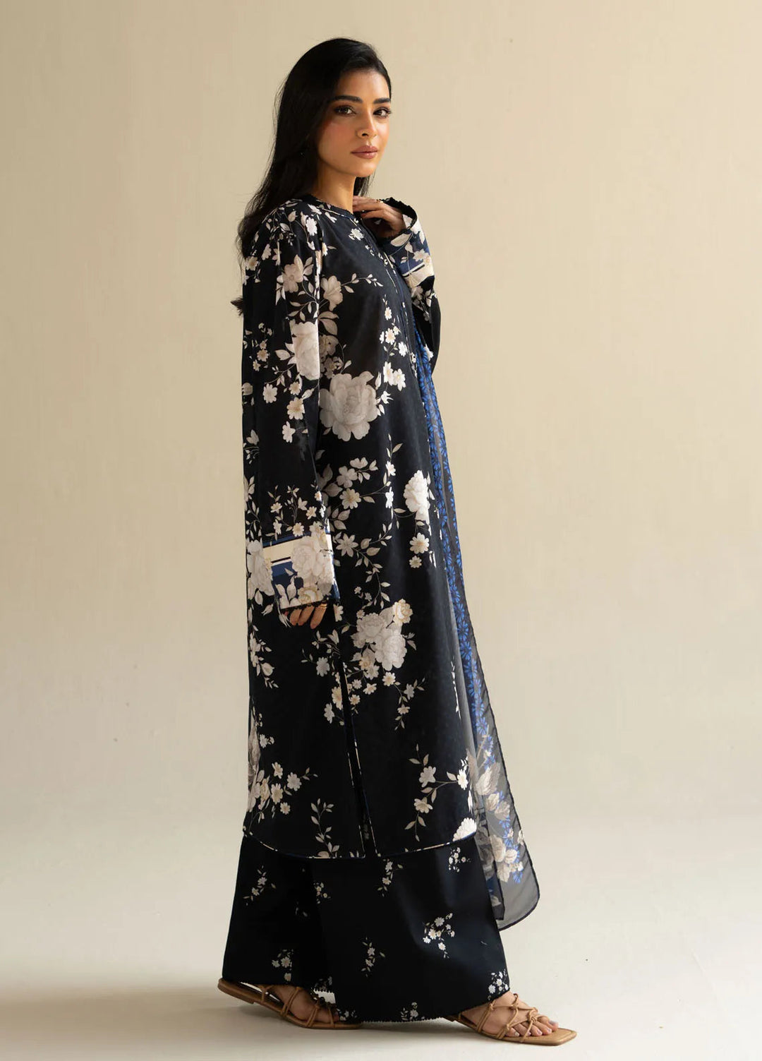 Coco by Zara Shahjahan Printed Lawn Suit Unstitched 3 Piece CZS25P D 5B-Mia - Summer Collection