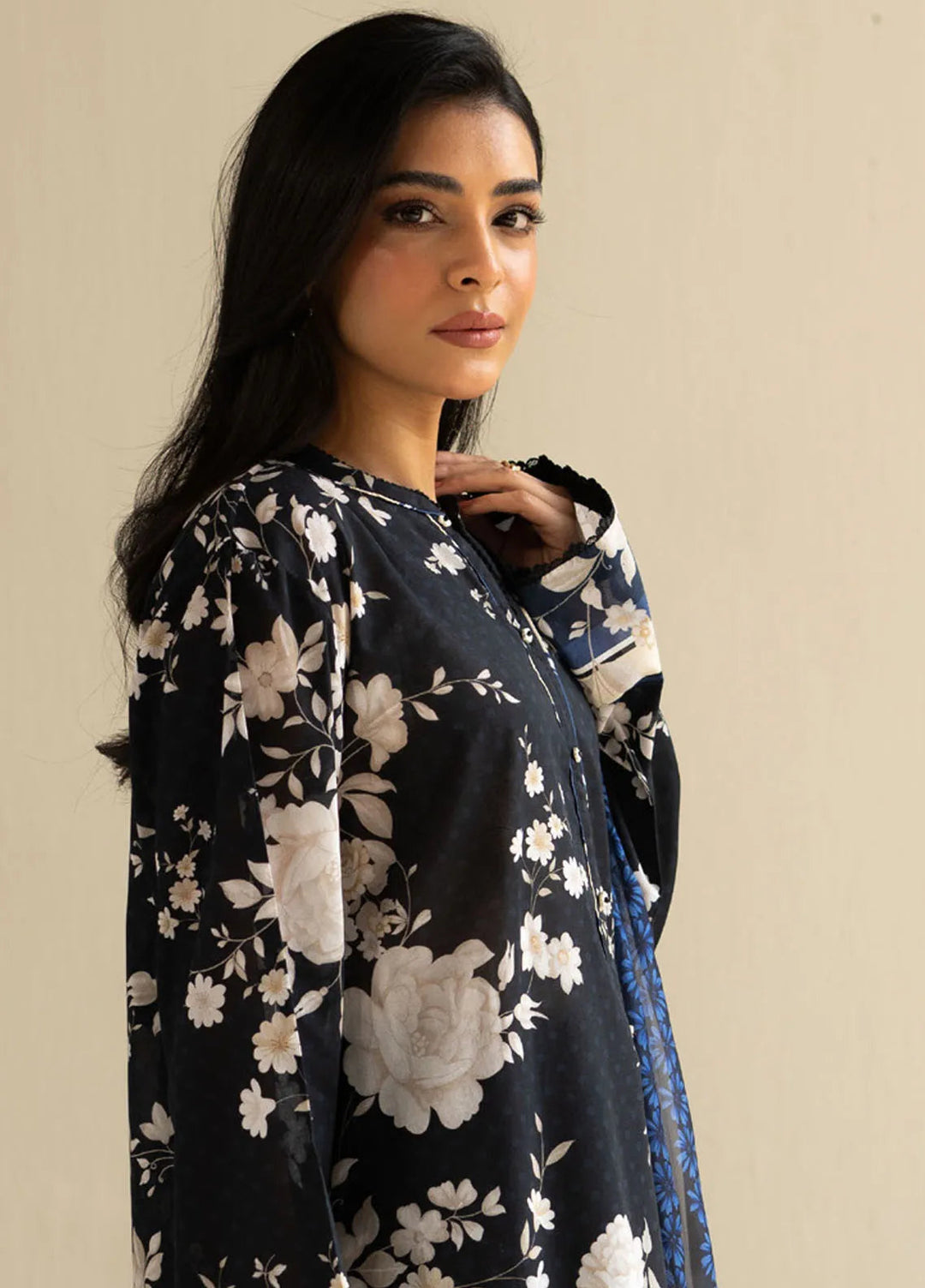 Coco by Zara Shahjahan Printed Lawn Suit Unstitched 3 Piece CZS25P D 5B-Mia - Summer Collection