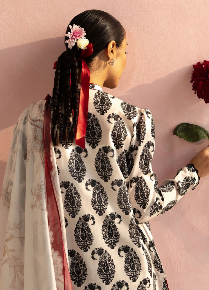 Coco by Zara Shahjahan Printed Lawn Suit Unstitched 3 Piece CZS25P D 6A-Paisley - Summer Collection