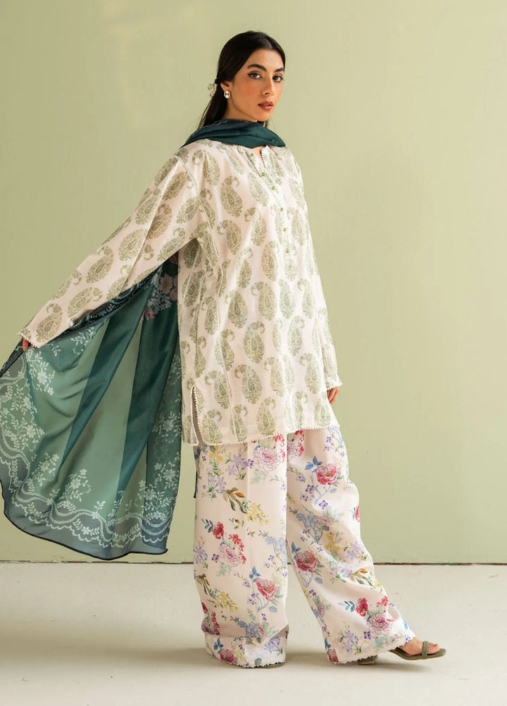 Coco by Zara Shahjahan Printed Lawn Suit Unstitched 3 Piece CZS25P D 6B-Paisley - Summer Collection