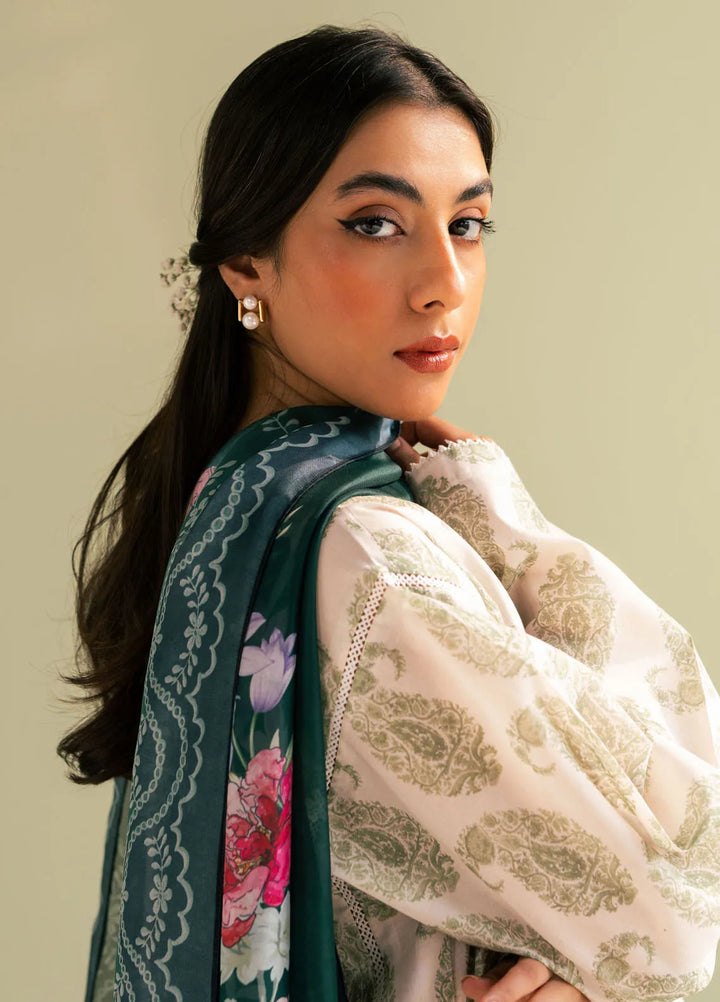 Coco by Zara Shahjahan Printed Lawn Suit Unstitched 3 Piece CZS25P D 6B-Paisley - Summer Collection