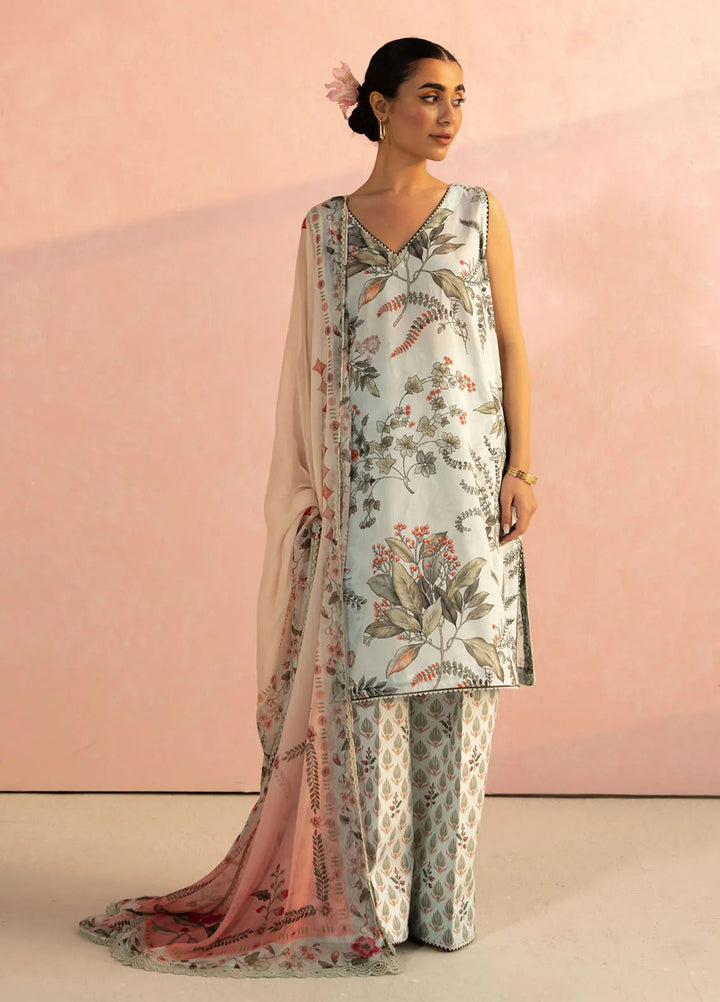 Coco by Zara Shahjahan Printed Lawn Suit Unstitched 3 Piece CZS25P D 7A-Zoe - Summer Collection