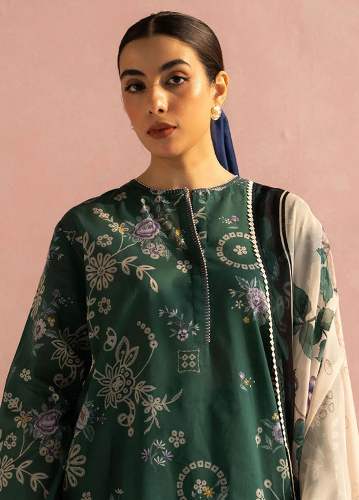Coco by Zara Shahjahan Printed Lawn Suit Unstitched 3 Piece CZS25P D 8B- Nora - Summer Collection