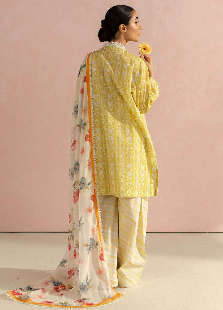 Coco by Zara Shahjahan Printed Lawn Suit Unstitched 3 Piece CZS25P D 9A-Ruby - Summer Collection
