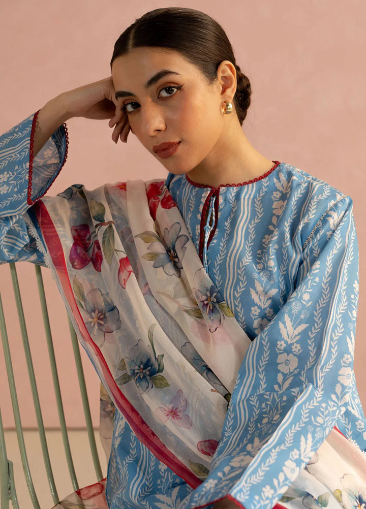 Coco by Zara Shahjahan Printed Lawn Suit Unstitched 3 Piece CZS25P D 9B-Ruby - Summer Collection