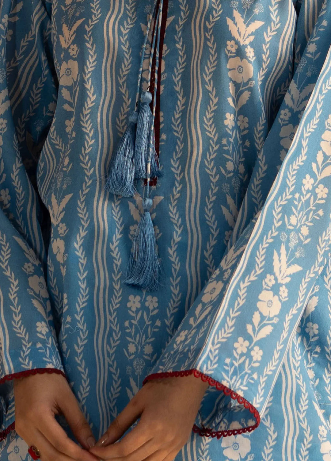 Coco by Zara Shahjahan Printed Lawn Suit Unstitched 3 Piece CZS25P D 9B-Ruby - Summer Collection