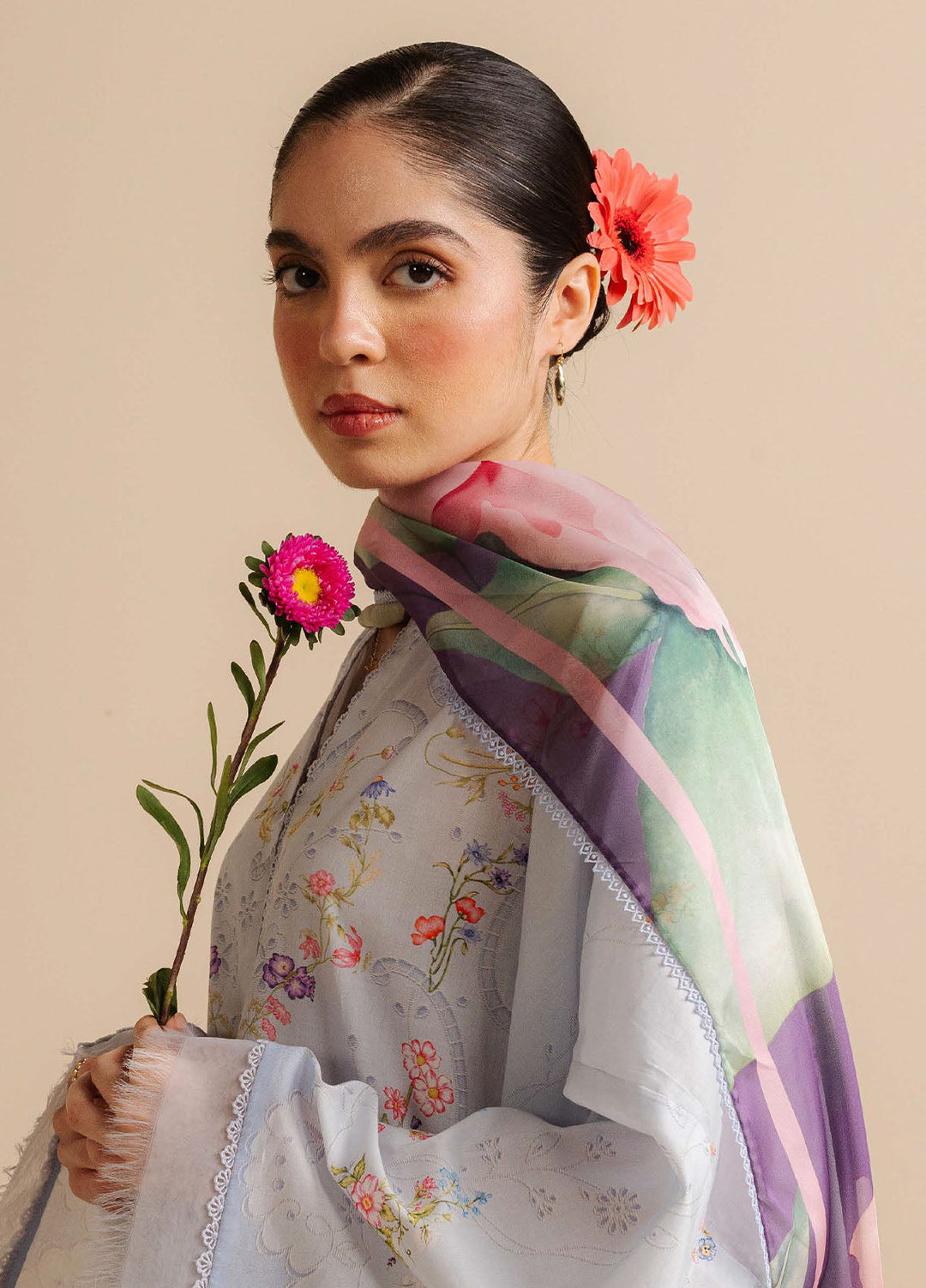 Coco by Zara Shahjahan Printed Lawn Suits Unstitched 3 Piece CZS25PDT Aria 3 A - Summer Collection