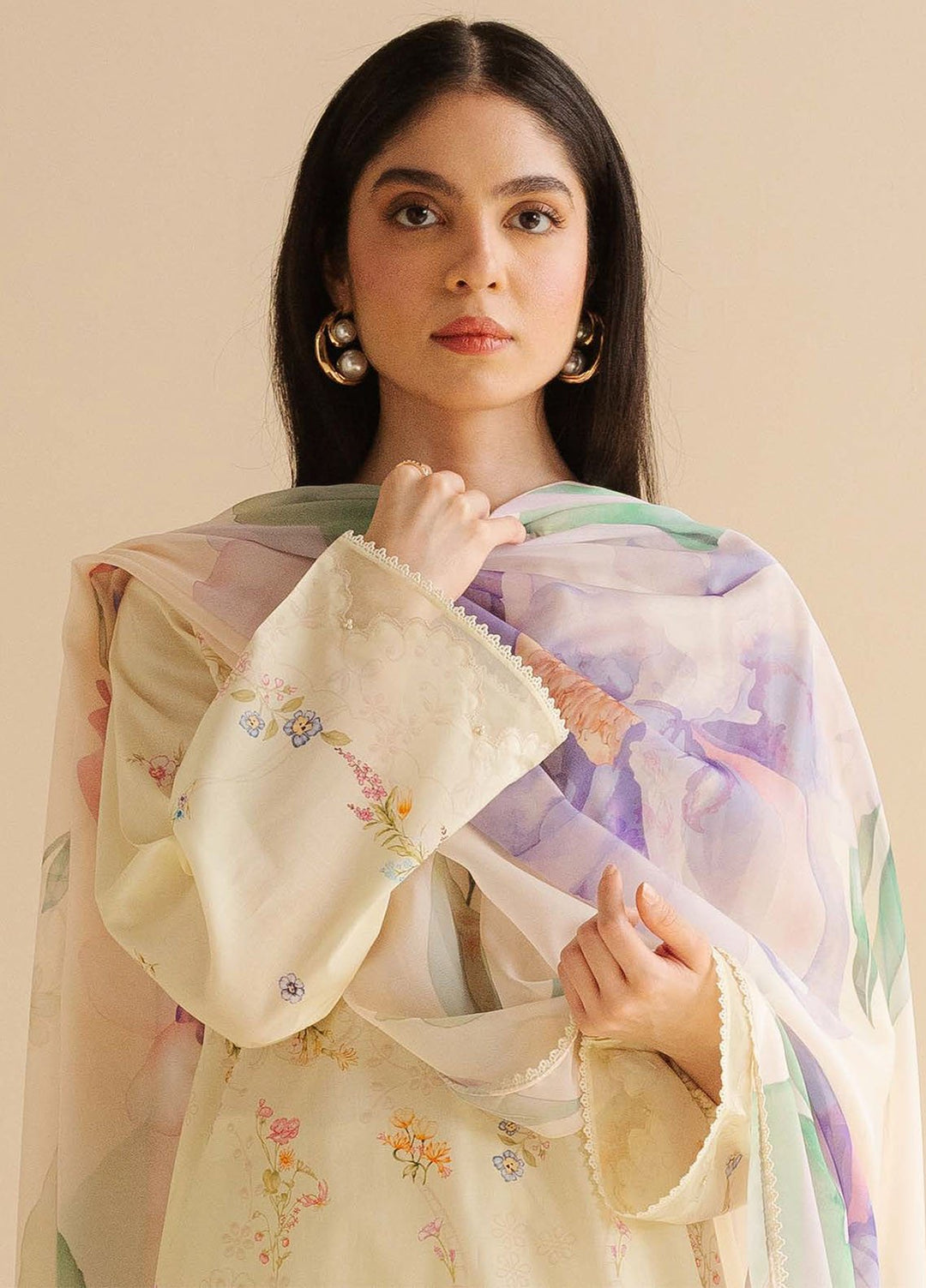 Coco by Zara Shahjahan Printed Lawn Suits Unstitched 3 Piece CZS25PDT Aria 3 B - Summer Collection