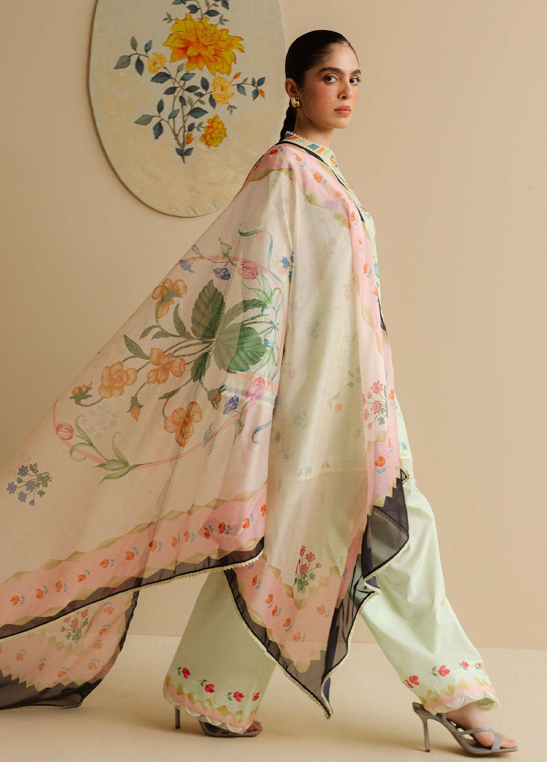 Coco by Zara Shahjahan Printed Lawn Suits Unstitched 3 Piece CZS25PDT Kaia 9 A - Summer Collection