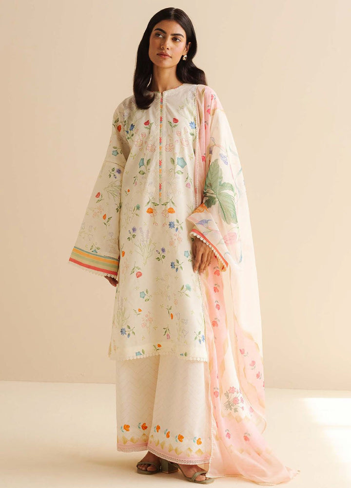 Coco by Zara Shahjahan Printed Lawn Suits Unstitched 3 Piece CZS25PDT Kaia 9 B - Summer Collection