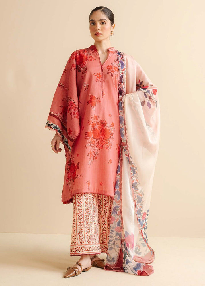 Coco by Zara Shahjahan Printed Lawn Suits Unstitched 3 Piece CZS25PDT Leya 1 A - Summer Collection
