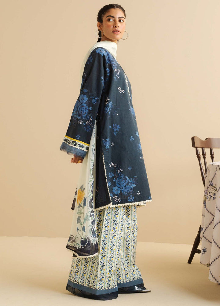 Coco by Zara Shahjahan Printed Lawn Suits Unstitched 3 Piece CZS25PDT Leya 1 B - Summer Collection