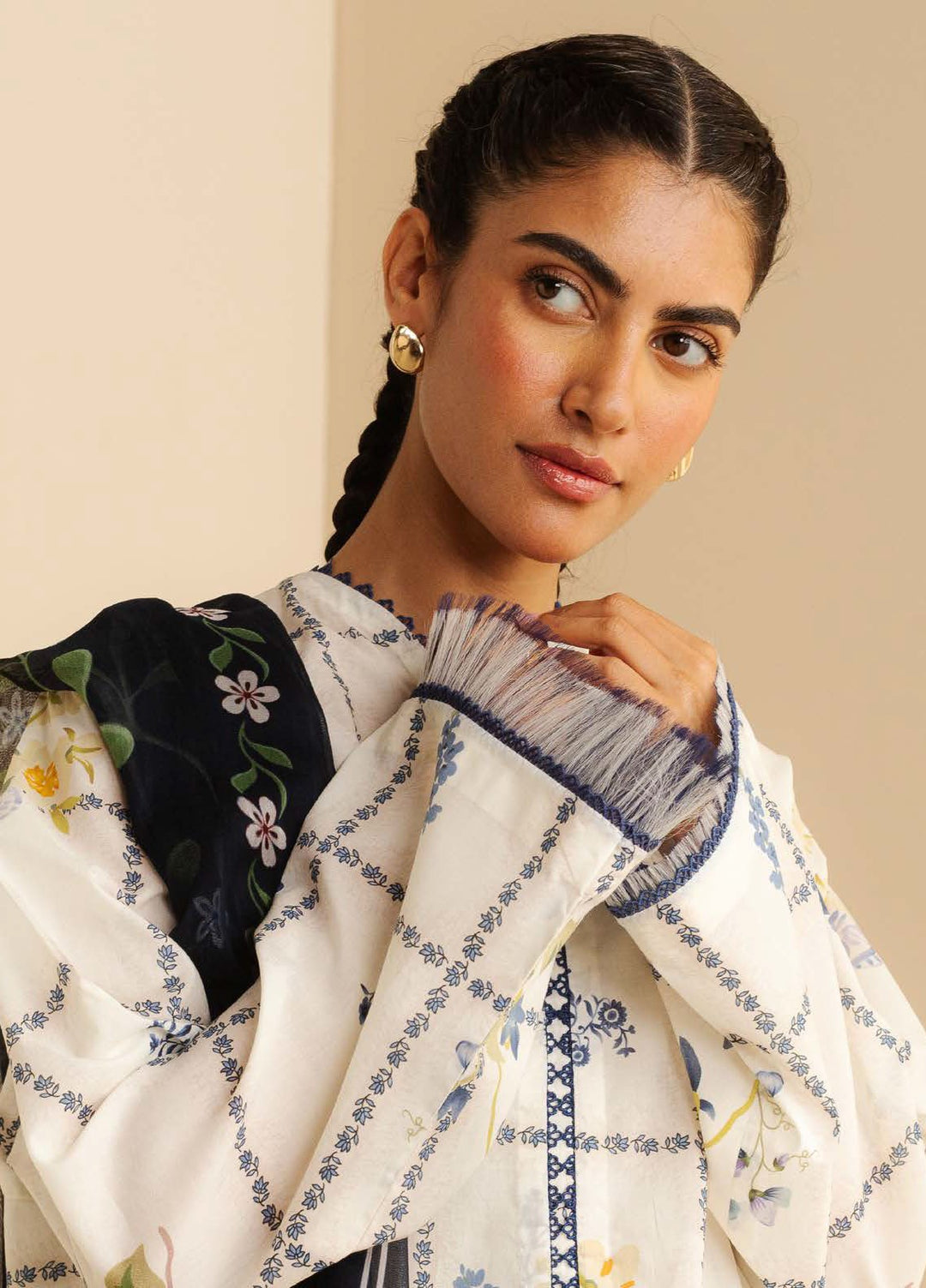 Coco by Zara Shahjahan Printed Lawn Suits Unstitched 3 Piece CZS25PDT Luna 10 A - Summer Collection