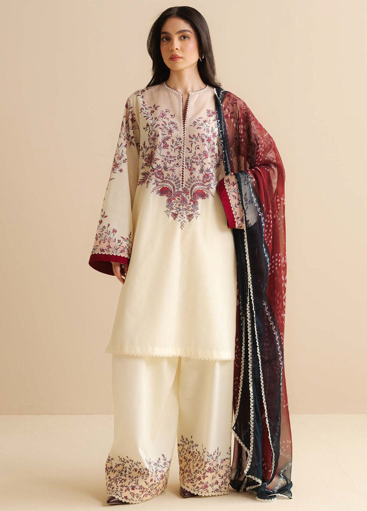 Coco by Zara Shahjahan Printed Lawn Suits Unstitched 3 Piece CZS25PDT Nisa 4 B - Summer Collection