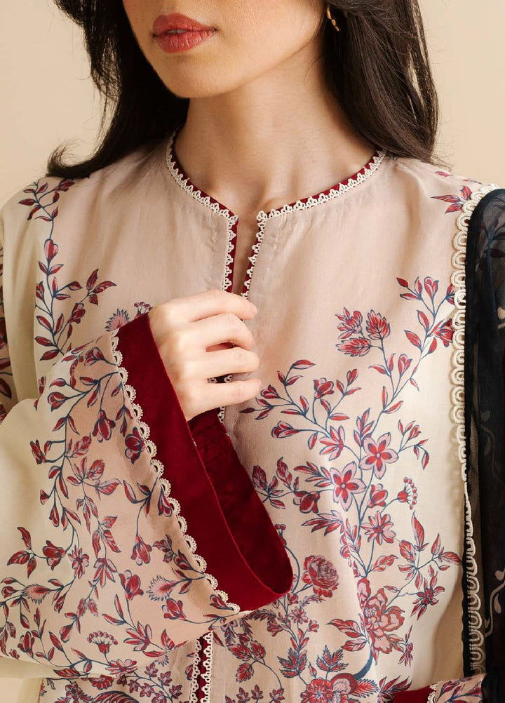 Coco by Zara Shahjahan Printed Lawn Suits Unstitched 3 Piece CZS25PDT Nisa 4 B - Summer Collection