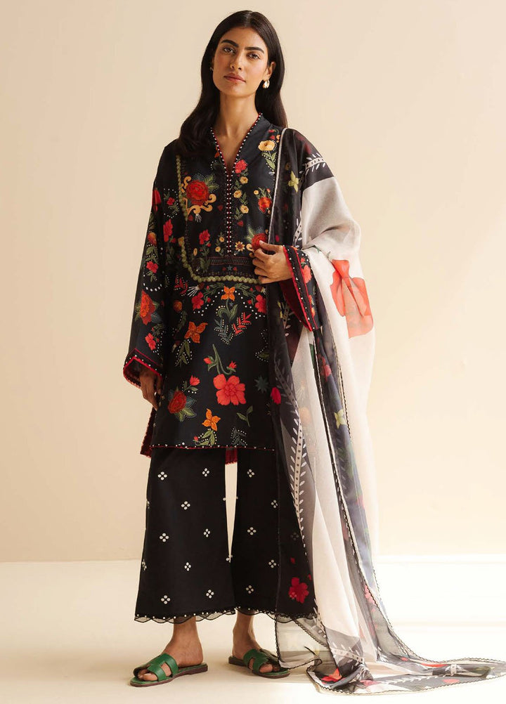 Coco by Zara Shahjahan Printed Lawn Suits Unstitched 3 Piece CZS25PDT Nyra 5 A - Summer Collection