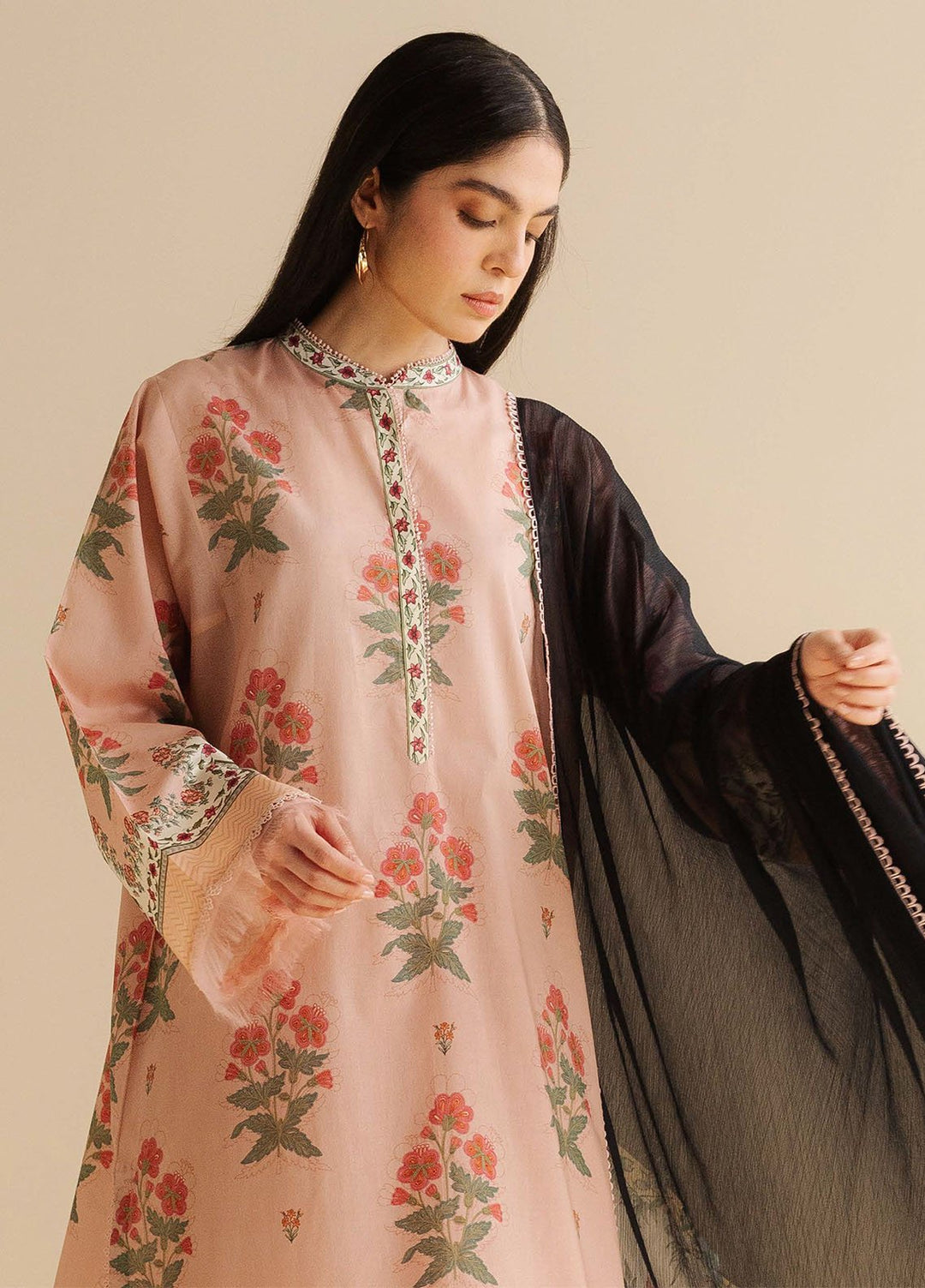 Coco by Zara Shahjahan Printed Lawn Suits Unstitched 3 Piece CZS25PDT Raya 2 A - Summer Collection
