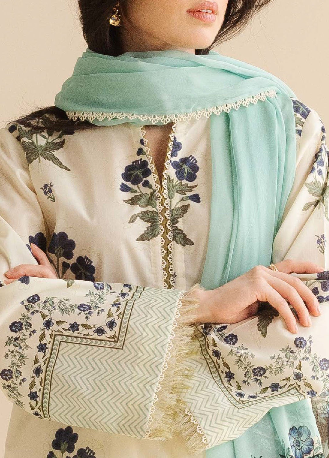 Coco by Zara Shahjahan Printed Lawn Suits Unstitched 3 Piece CZS25PDT Raya 2 B - Summer Collection