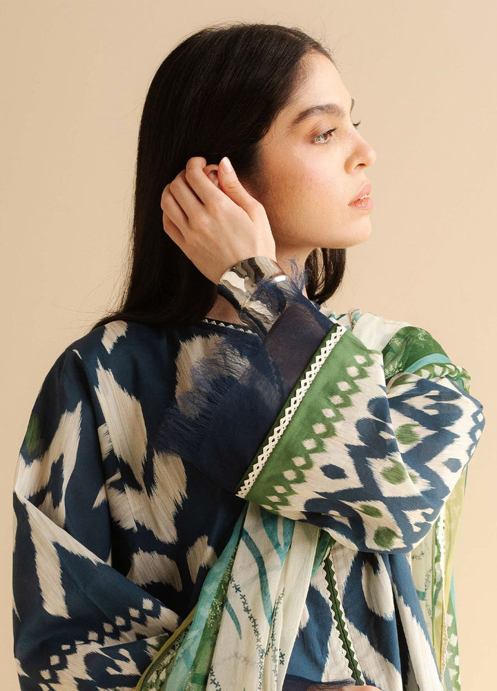 Coco by Zara Shahjahan Printed Lawn Suits Unstitched 3 Piece CZS25PDT Sila 6 B - Summer Collection