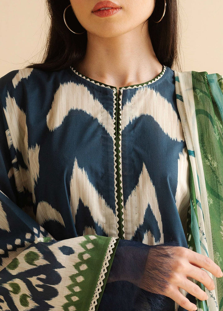 Coco by Zara Shahjahan Printed Lawn Suits Unstitched 3 Piece CZS25PDT Sila 6 B - Summer Collection