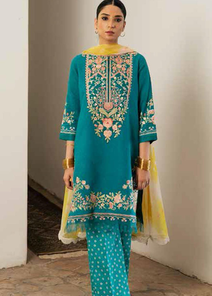 Coco by Zara Shahjahan Embroidered Lawn Suits Unstitched 3 Piece CZS22-S2 4B - Summer Collection