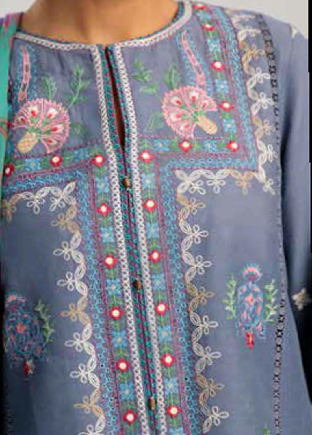 Coco by Zara Shahjahan Embroidered Lawn Suits Unstitched 3 Piece CZS23S 10A - Summer Collection