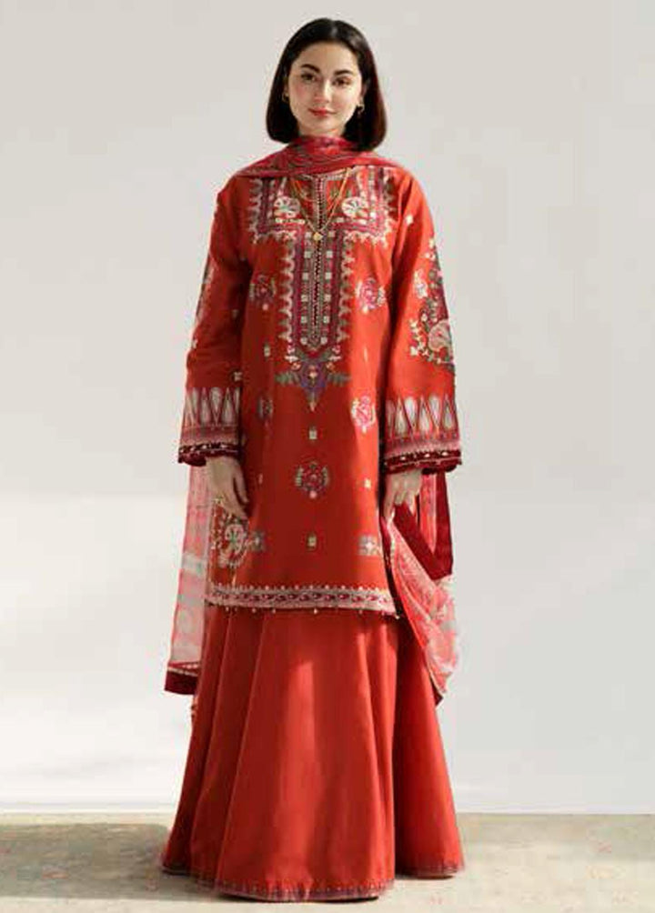 Coco by Zara Shahjahan Embroidered Lawn Suits Unstitched 3 Piece CZS23S 10B - Summer Collection