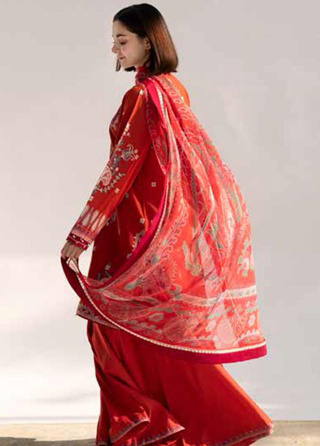 Coco by Zara Shahjahan Embroidered Lawn Suits Unstitched 3 Piece CZS23S 10B - Summer Collection