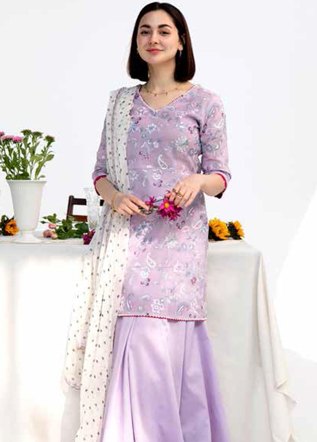Coco by Zara Shahjahan Embroidered Lawn Suits Unstitched 3 Piece CZS23S 1B - Summer Collection