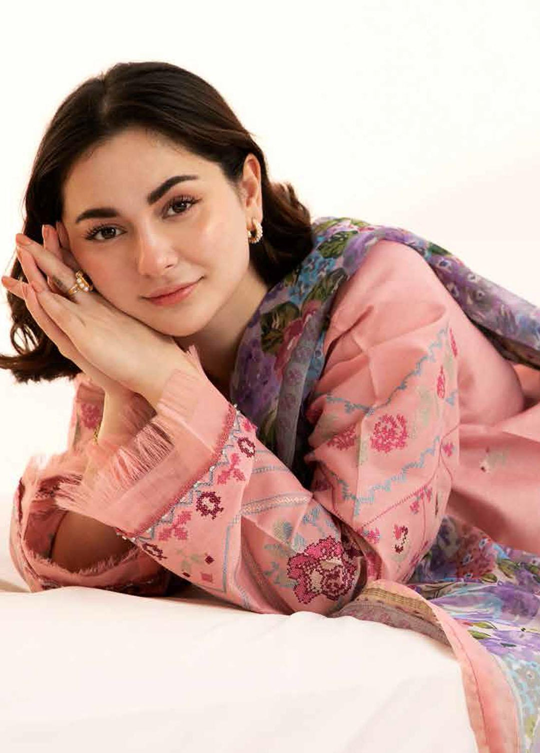 Coco by Zara Shahjahan Embroidered Lawn Suits Unstitched 3 Piece CZS23S 2A - Summer Collection