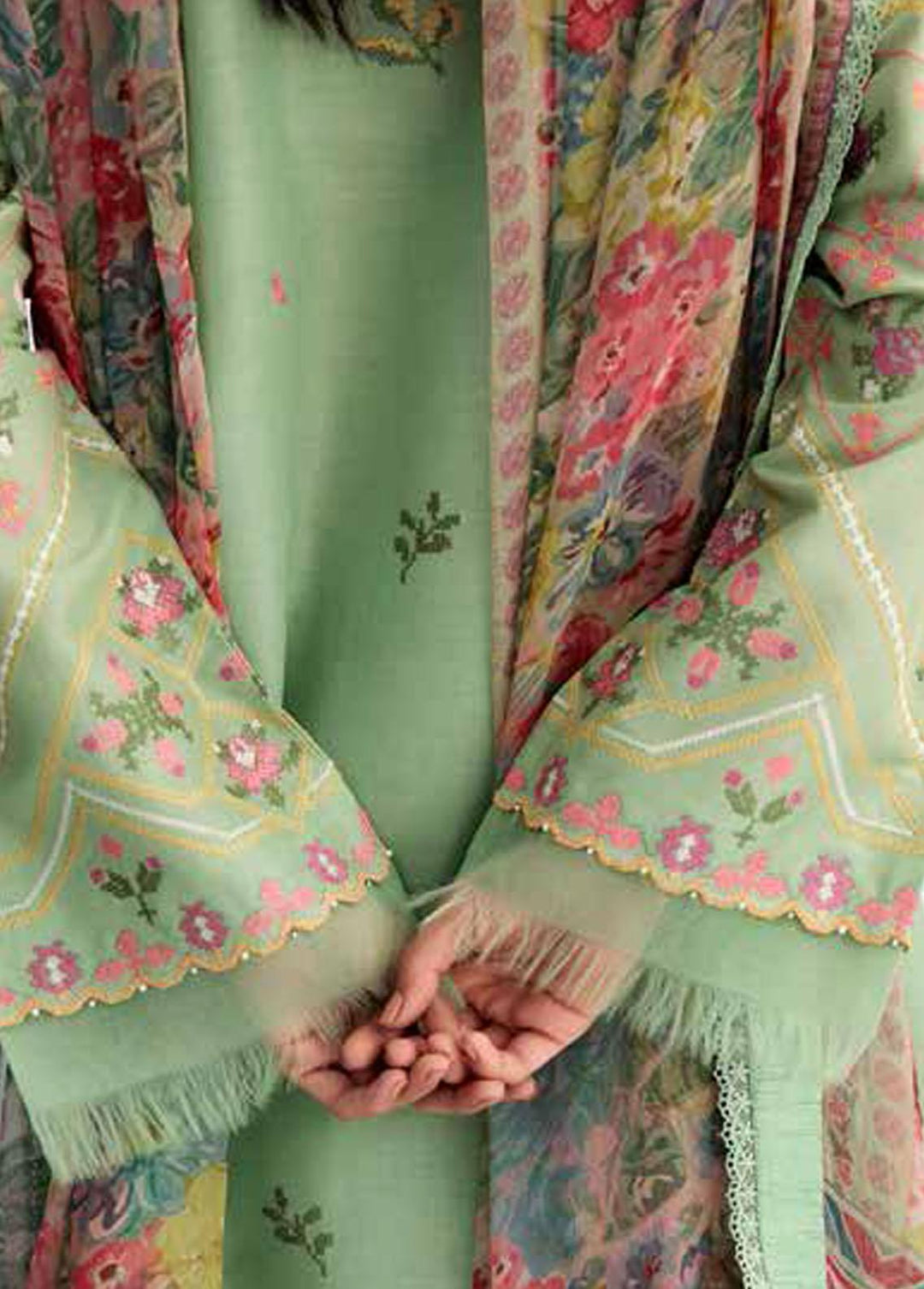 Coco by Zara Shahjahan Embroidered Lawn Suits Unstitched 3 Piece CZS23S 2B - Summer Collection