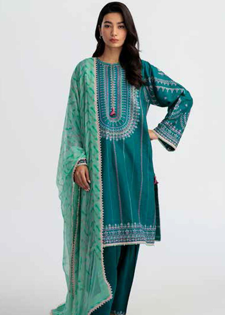 Coco by Zara Shahjahan Embroidered Lawn Suits Unstitched 3 Piece CZS23S 4A - Summer Collection