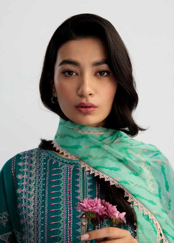 Coco by Zara Shahjahan Embroidered Lawn Suits Unstitched 3 Piece CZS23S 4A - Summer Collection