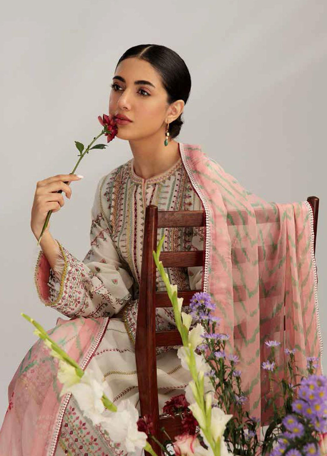 Coco by Zara Shahjahan Embroidered Lawn Suits Unstitched 3 Piece CZS23S 4B - Summer Collection