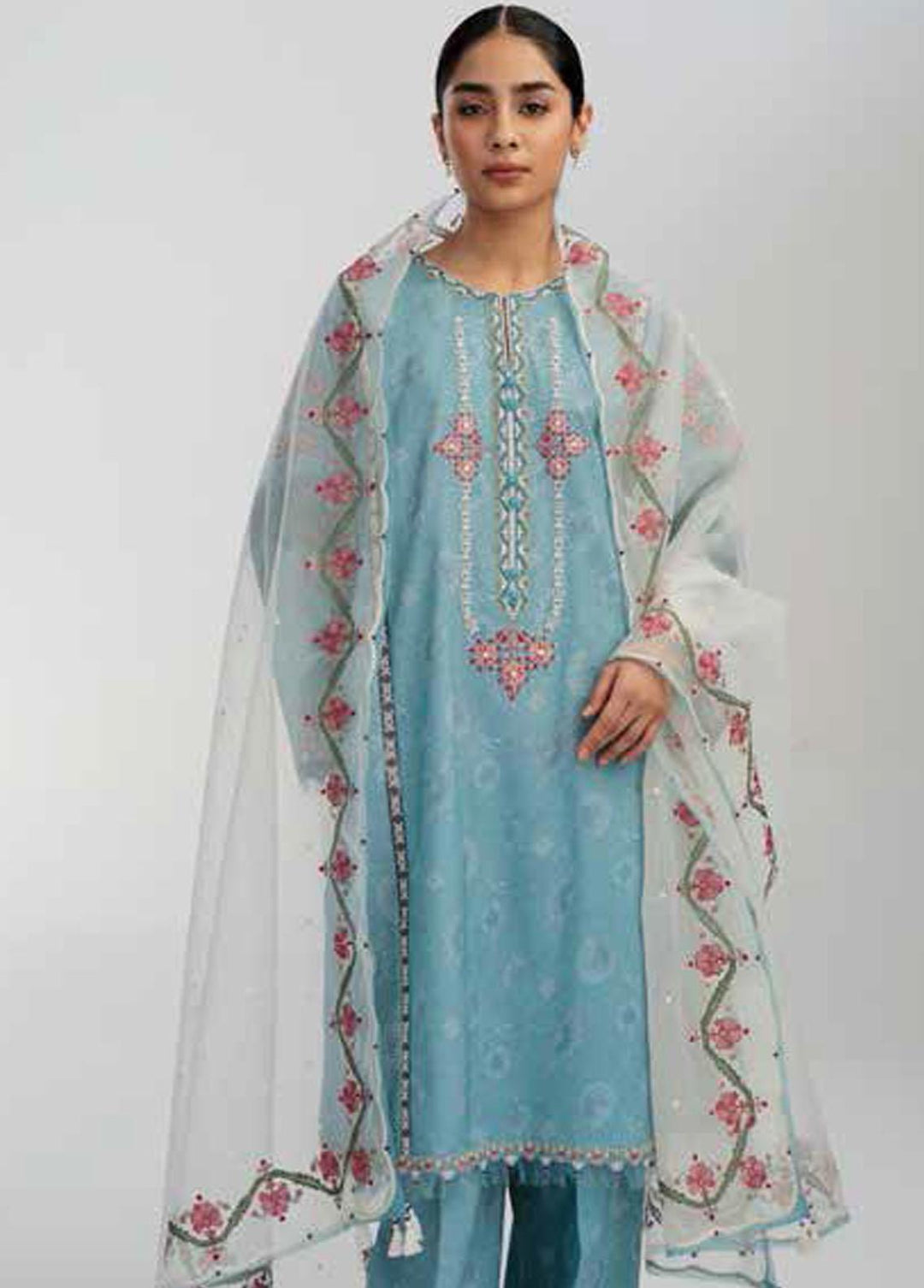 Coco by Zara Shahjahan Embroidered Lawn Suits Unstitched 3 Piece CZS23S 6B - Summer Collection