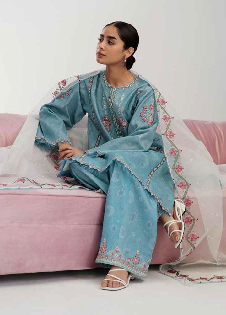 Coco by Zara Shahjahan Embroidered Lawn Suits Unstitched 3 Piece CZS23S 6B - Summer Collection