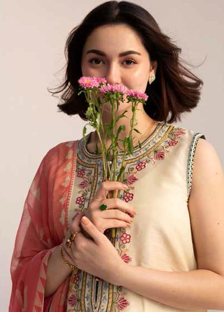 Coco by Zara Shahjahan Embroidered Lawn Suits Unstitched 3 Piece CZS23S 7A - Summer Collection